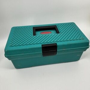 Rubbermaid Toolbox Teal Vintage Tool Box Tray  No. 7712 Made In USA 🇺🇸 1993